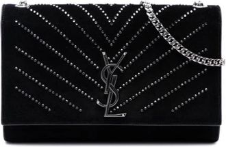 Saint Laurent Pre-owned Suede Crossbody Bag - Dames - Vintage Schoudertas - Zwart - ONE Size - Leer - Vintage