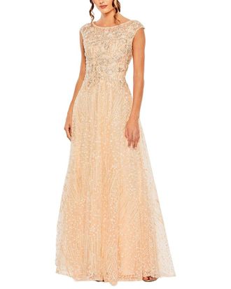 Mac Duggal Lace Embroidered Detail Gown