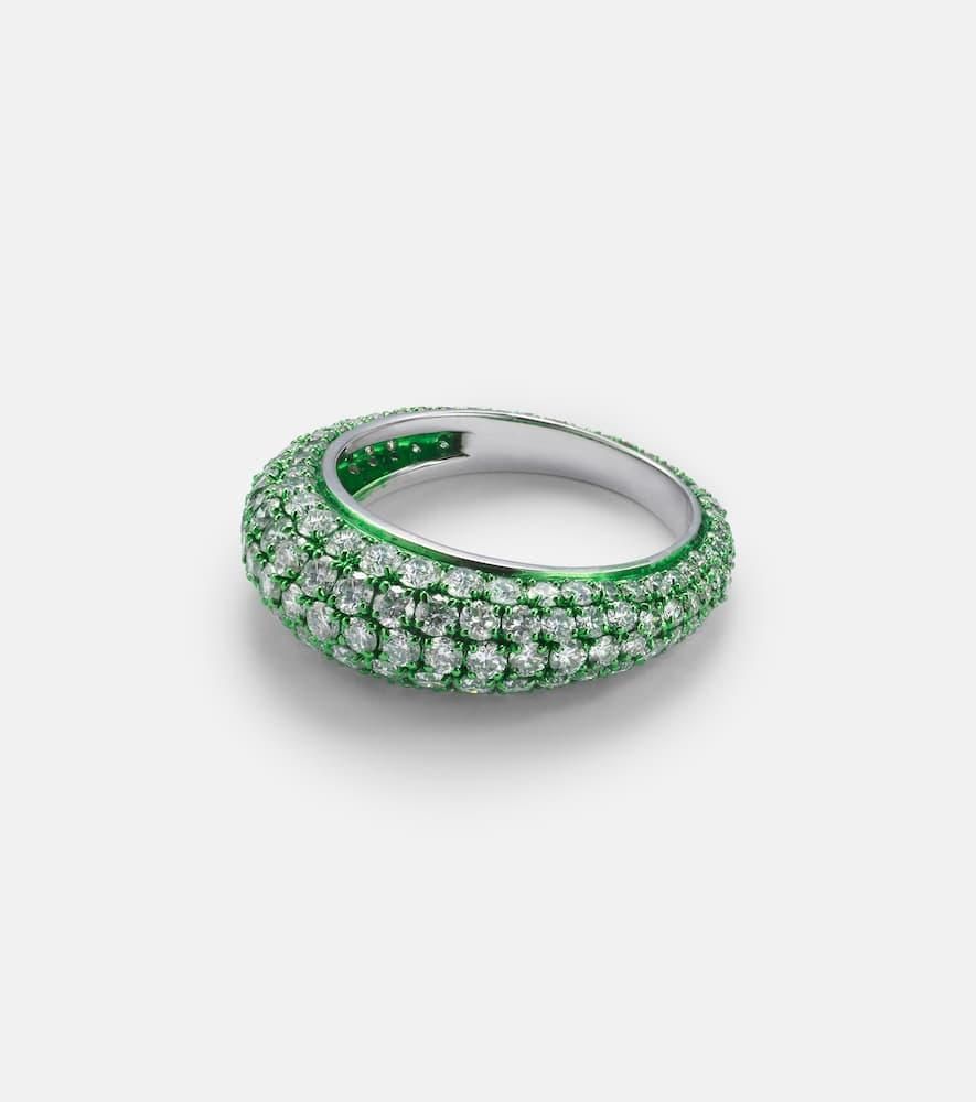 Bague mixte moissanite 3 carats D VVS1 argent 925 plaqué or 18k taille 54 style diamant - Montres & Bijoux