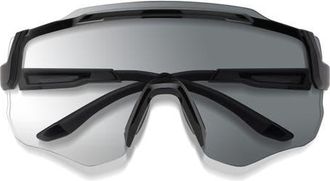 Smith Momentum 135mm ChromaPop Shield Sunglasses in Black /Photochromic Gray at Nordstrom