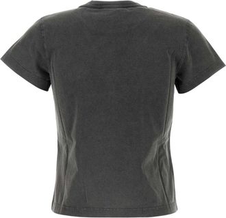 Alexander Wang Womens Dark Grey Cotton T-Shirt Washedcedar Exterior Exterior: T-shirts And Polos