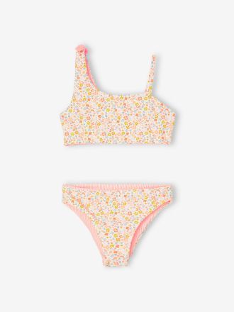 Vertbaudet Wendbarer M&auml;dchen Bikini Oeko-Tex koralle