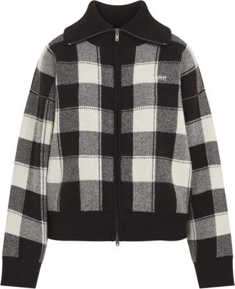 Golden Goose Grey Checks Shirt Collar Sweater