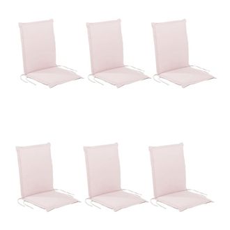 ED&Egrave;N JARD&Iacute; Pack 6 cojines para sillones de exterior repelente al agua rosa