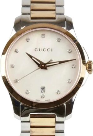 Gucci Pre-owned Watches, female, White, Size: ONE SIZE Pre-owned Stainless Steel Watch