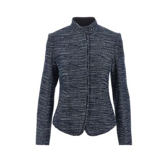 Emporio Armani Denim-effect tweed jacket Woman 40