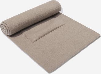 Fendi Kids Unisex Reversible FF Logo Scarf in Beige - Size 6-8Y