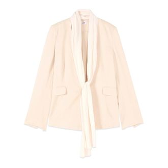 Oltre Jas met georgette-inzet - Dames - Blazers - Beige - 3XL - Polyester - Jassen