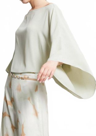 ottod'Ame Silk Blend Flowy Blouse In Steel