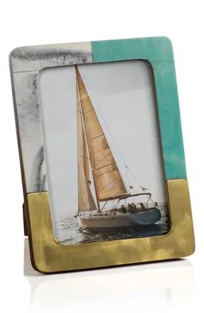 Zodax Apulia Photo Frame in Green/Gray/Gold at Nordstrom Rack
