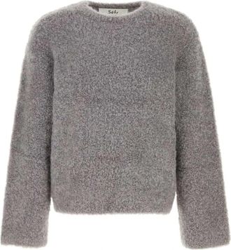S&eacute;fr Jermaine Sweater - Heren - Ronde hals truien - Grijs - M - Wol - Truien & Vesten