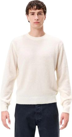 Cycle Omar Ronde Hals Alpaca Trui - Heren - Ronde hals truien - Wit - XL - Wol - Truien & Vesten