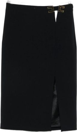 Elisabetta Franchi Midi Skirts, female, Black, Size: M Midi Skirt