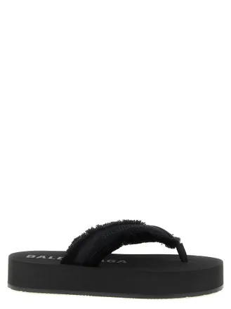 Balenciaga Black Slip-on Slippers