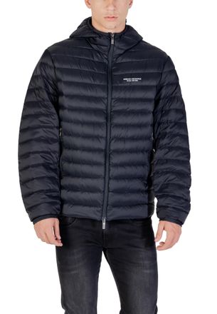 A|X Armani Exchange Mens Padded Hooded Jacket - Dark Blue - Size X-Large