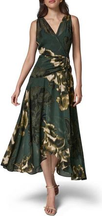 DKNY Sleeveless Faux Wrap Dress in Black Fore at Nordstrom, Size 2