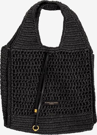 Gianni Chiarini Borsa Nefeli in crochet nero