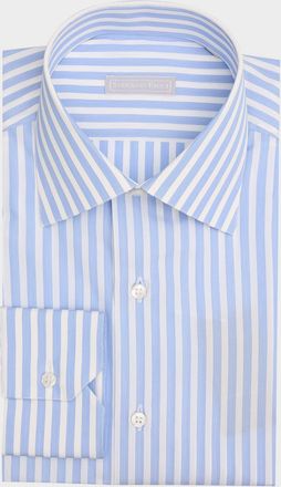 Stefano Ricci Mens Cotton Bengal Stripe Dress Shirt