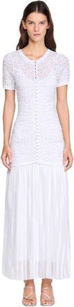 Sandro Beaded knit maxi dress in White at Nordstrom, Size 34 Eu