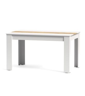 Home Heavenly Mesa comedor fija para 6 comensales de 140 cm en color oak blanco