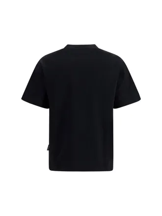 Palm Angels Logo-Print Cotton T-Shirt - Black