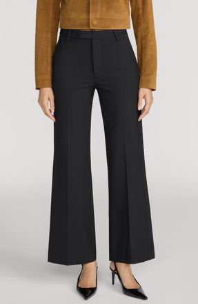 Frame Denim The Swing High Waist Wide Leg Trousers in Black at Nordstrom, Size 10