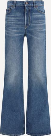 Chlo&eacute; Jeans flared in denim di cotone organico Woman 26