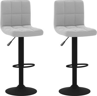 vidaXL Taburetes De Cocina 2 Unidades Terciopelo Gris Claro Vidaxl