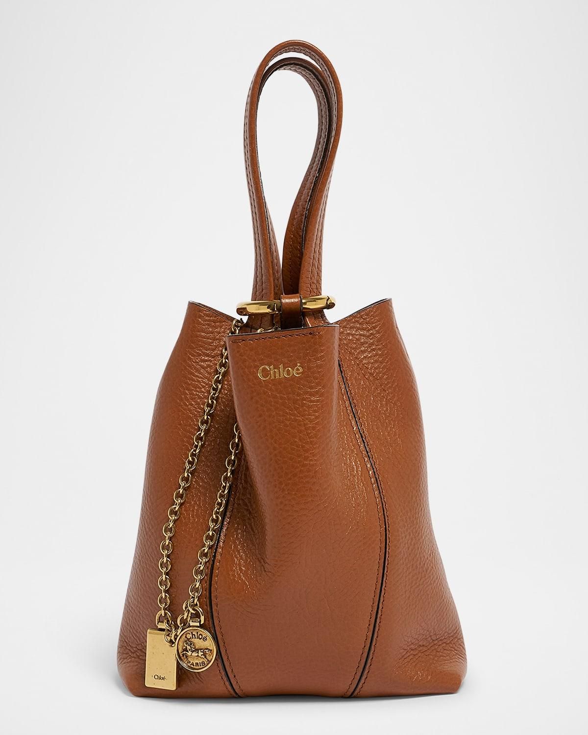 [CHLOE]クロエ BRACELET HOBO PICCOLA' HANDBAG Chloé Small Bracelet Hobo Bag In Grained Leather in Clay