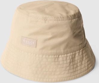 Gucci Cotton Canvas Bucket Hat, Size XXS, Beige