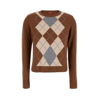 Max Mara Jersey de cuello redondo Mstfaraone - Knitwear - Mujer - Marr&oacute;n - XS