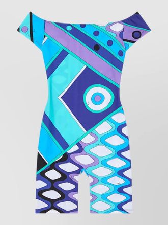Pucci vivara geo stretch off shoulder jumpsuit