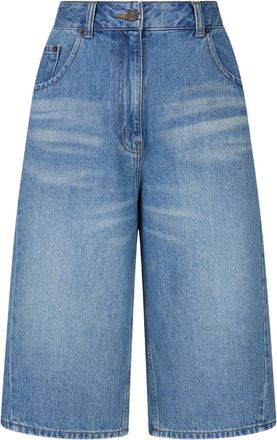 STUDIO TOMBOY Jeans crop con bottoni - Blu