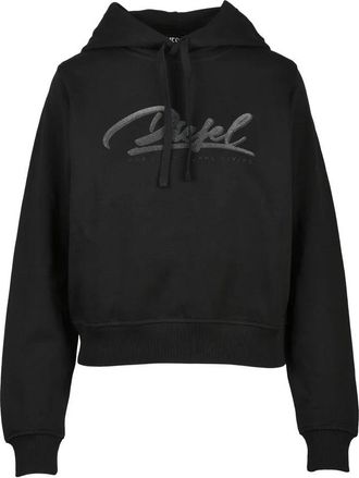 Diesel Black Cotton Womens Cropped Sweatshirt