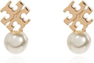 Tory Burch Glass Pearl Earrings - Dames - Oorbellen - Geel - ONE Size - Accessoires