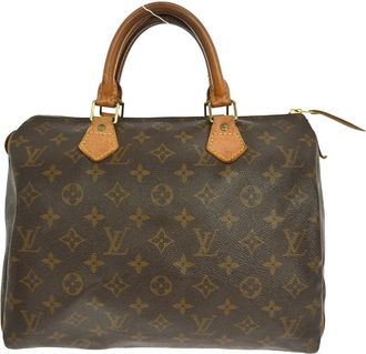 Louis Vuitton Speedy Handbag Monogram Canvas Brown Canvas Handbag (Pre-Owned)