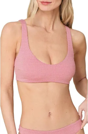 Andie Swim The Delrey Scoop Neck Bikini Top in Strawberry at Nordstrom, Size X-Small