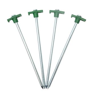 OEM 16 Picchetti Per Tenda In Acciaio - Picchetti Lunghi E Resistenti Con Supporto In Plastica Per Campeggio 250x7 Mm
