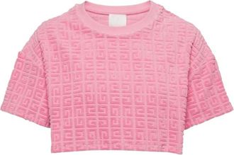 Givenchy Pink Terry Towelling Crop Top Size S