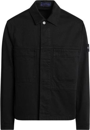 Stone Island Giubbotto Leggero Denim Re - Heren - Zomerjassen - Zwart - S - Denim - Jassen