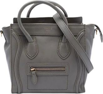 Celine Pre-owned Mini Bags, female, Gray, Size: ONE SIZE Pre-owned The Luggage Tote