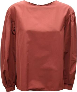 Max Mara Zeus Blouse - Dames - Blouses - Roze - 3XS - Katoen - Overhemden