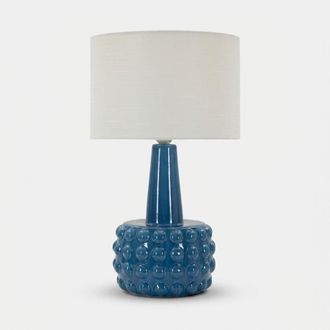 Les Tendances L&aacute;mpara De Mesa De Cer&aacute;mica Con Pantalla Gress - Azul Marino