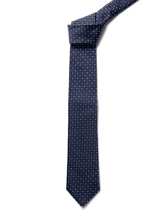 Oliver Brown Italian Silk Multi Spot Tie - Navy