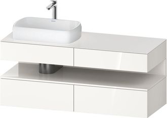Duravit Duravit - Qatego Consola Mueble Bajo Lavabo, 2 Cajones, 2 Cajones