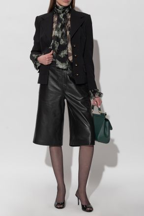 Dolce & Gabbana Wool Blazer With Notch Lapels, Womens, Black