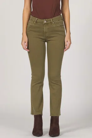 Dear John Denim Jeanne Straight Leg Jeans In Olive Branch