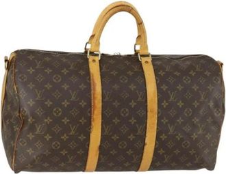 Louis Vuitton Pre-owned Weekend Bags, female, Brown, Size: ONE SIZE Pre-owned Canvas Weekend Bag