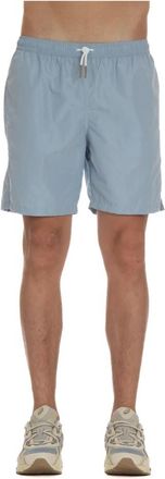 Eleventy Sneldrogende effen zwemshorts - Heren - Strandmode - Blauw - 2XL - Polyester - Badmode