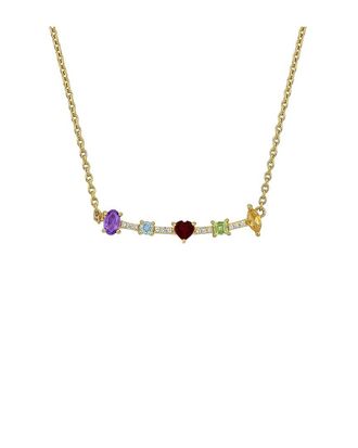 Rina Limor Gold-Plated Silver 0.87 ct. tw. Gemstone Necklace